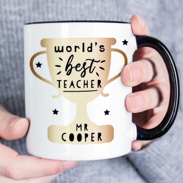 World's Best Teacher Personalised Trophy Mug