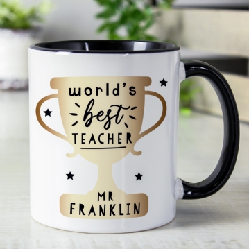 World's Best Teacher Personalised Trophy Mug