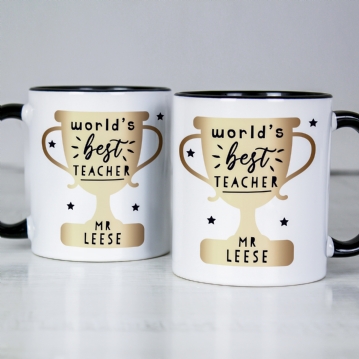 World's Best Teacher Personalised Trophy Mug