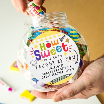 Personalised Sweet Jar for Teachers