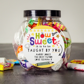 Personalised Sweet Jar for Teachers