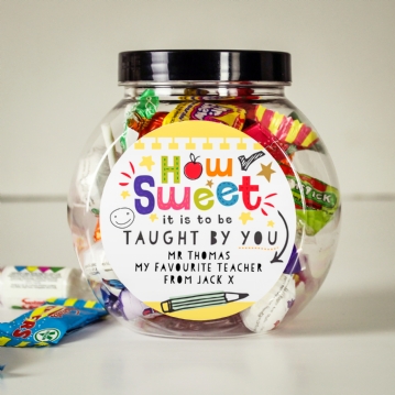 Personalised Sweet Jar for Teachers
