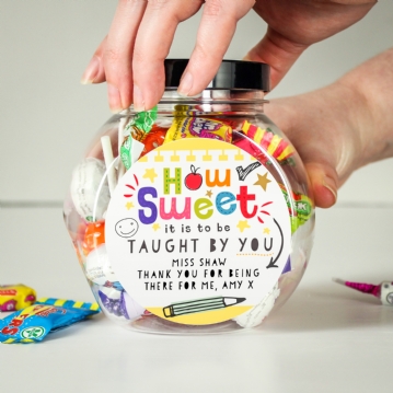 Personalised Sweet Jar for Teachers