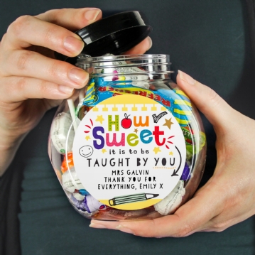 Personalised Sweet Jar for Teachers