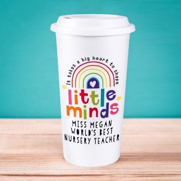 Personalised Shape Little Minds Travel Mug