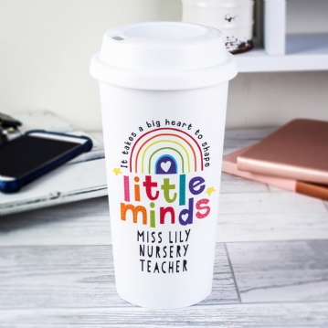 Personalised Shape Little Minds Travel Mug