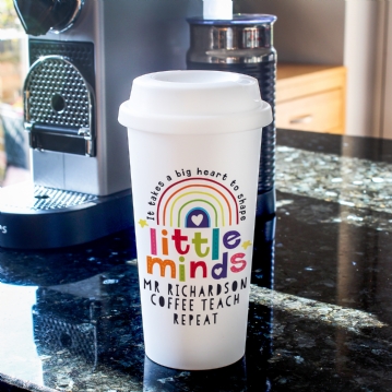 Personalised Shape Little Minds Travel Mug