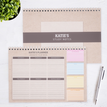 Personalised Study A4 Desk Planner