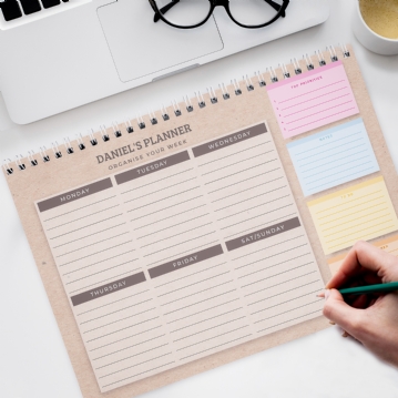 Personalised Study A4 Desk Planner