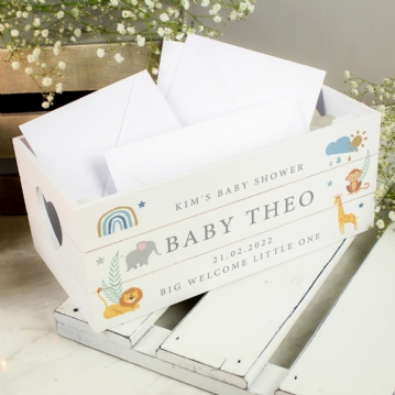 Personalised Children's White Wooden Crate