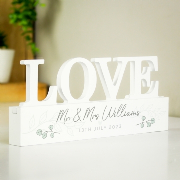 Personalised Wooden Love Ornament 