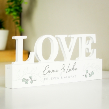 Personalised Wooden Love Ornament 