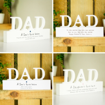 Personalised Wooden  Dad Ornament 