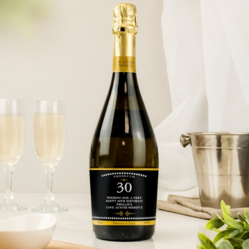 Personalised 30th Birthday Bottle of Prosecco