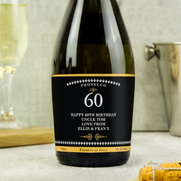 Personalised 60th Birthday Bottle of Prosecco