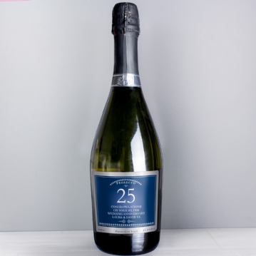 Personalised 25th Anniversary Bottle of Prosecco