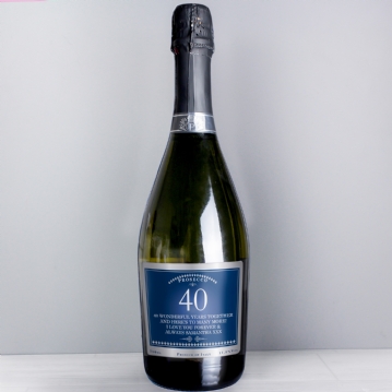 Personalised 40th Anniversary Bottle of Prosecco