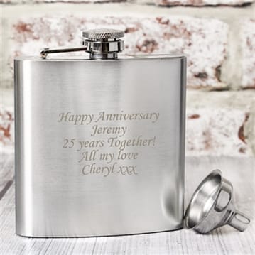 Personalised Stainless Steel Hip Flask