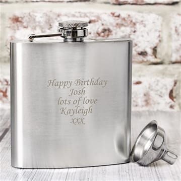 Personalised Stainless Steel Hip Flask