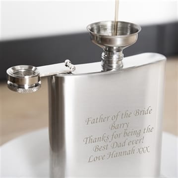 Personalised Stainless Steel Hip Flask