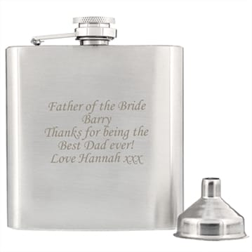 Personalised Stainless Steel Hip Flask