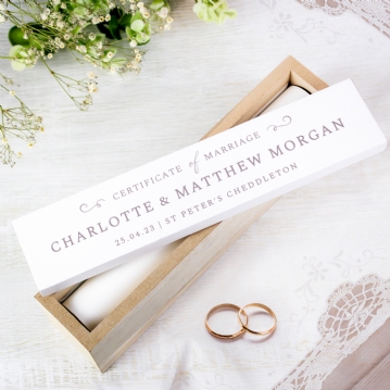 Personalised Wedding Certificate Holder