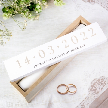 Personalised Wedding Certificate Holder