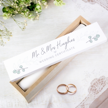 Personalised Wedding Certificate Holder