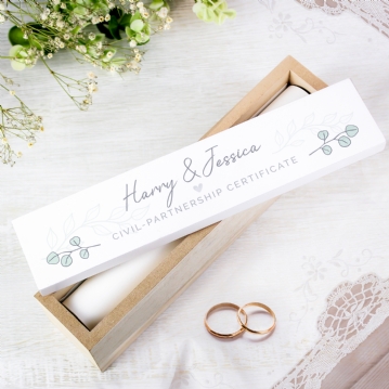 Personalised Wedding Certificate Holder