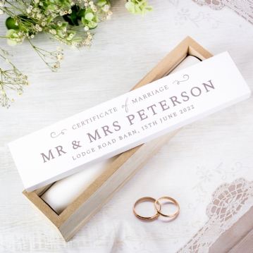 Personalised Wedding Certificate Holder