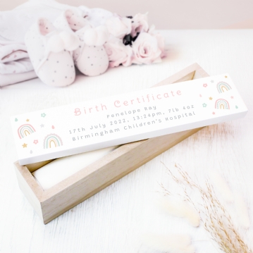 Personalised Baby's Certificate Holder