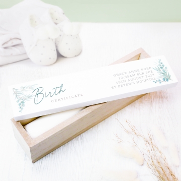 Personalised Baby's Certificate Holder