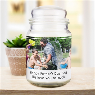 Personalised Photo Upload Scented Jar Candle