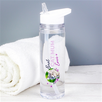 Personalised Floral "Best Ever…" Photo Upload Water Bottle