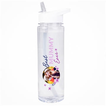 Personalised Floral "Best Ever…" Photo Upload Water Bottle