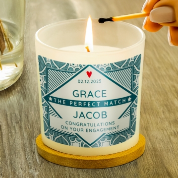 Personalised The Perfect Match Jar Candle