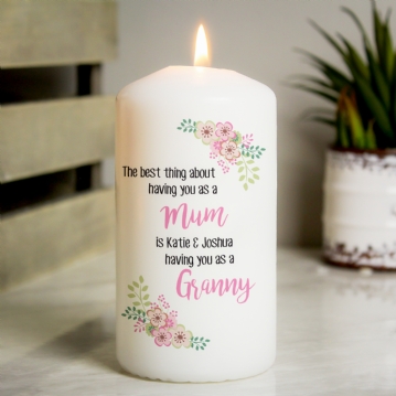 Personalised The Best Thing Pillar Candle