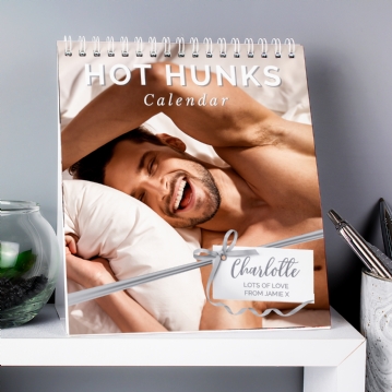 Personalised Hot Hunks Desk Calendar