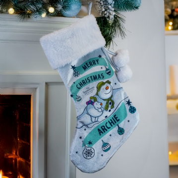 Personalised The Snowman and the Snowdog Luxury Christmas Stocking