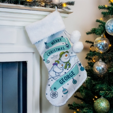 Personalised The Snowman and the Snowdog Luxury Christmas Stocking