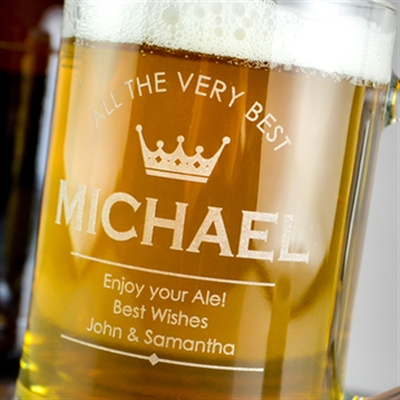 Personalised Your Name Beer Glass Tankard