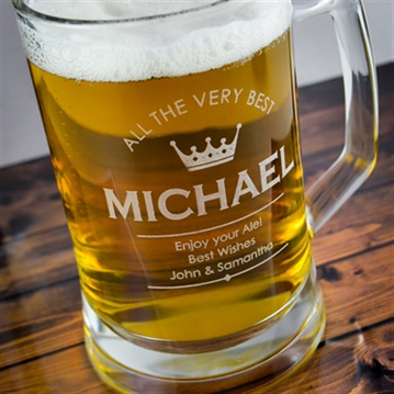 Personalised Your Name Beer Glass Tankard