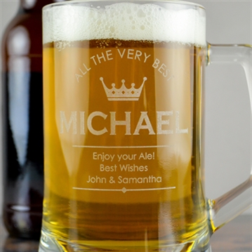 Personalised Your Name Beer Glass Tankard