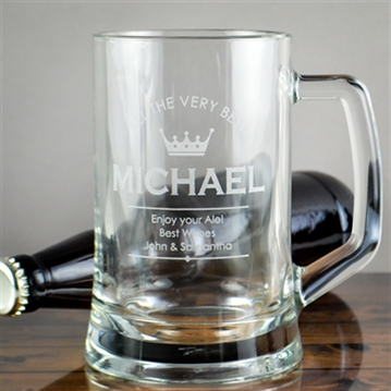 Personalised Your Name Beer Glass Tankard