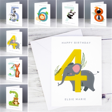 Personalised Animal Special Birthday Age Card