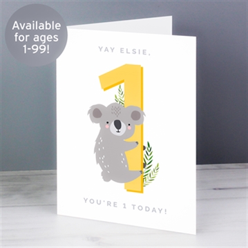 Personalised Animal Special Birthday Age Card