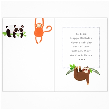 Personalised Animal Special Birthday Age Card