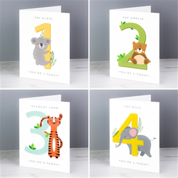 Personalised Animal Special Birthday Age Card