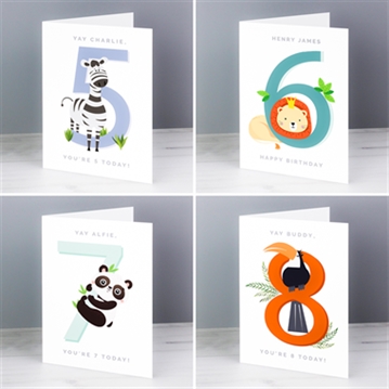 Personalised Animal Special Birthday Age Card