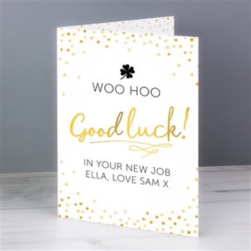 Personalised Good Luck Card